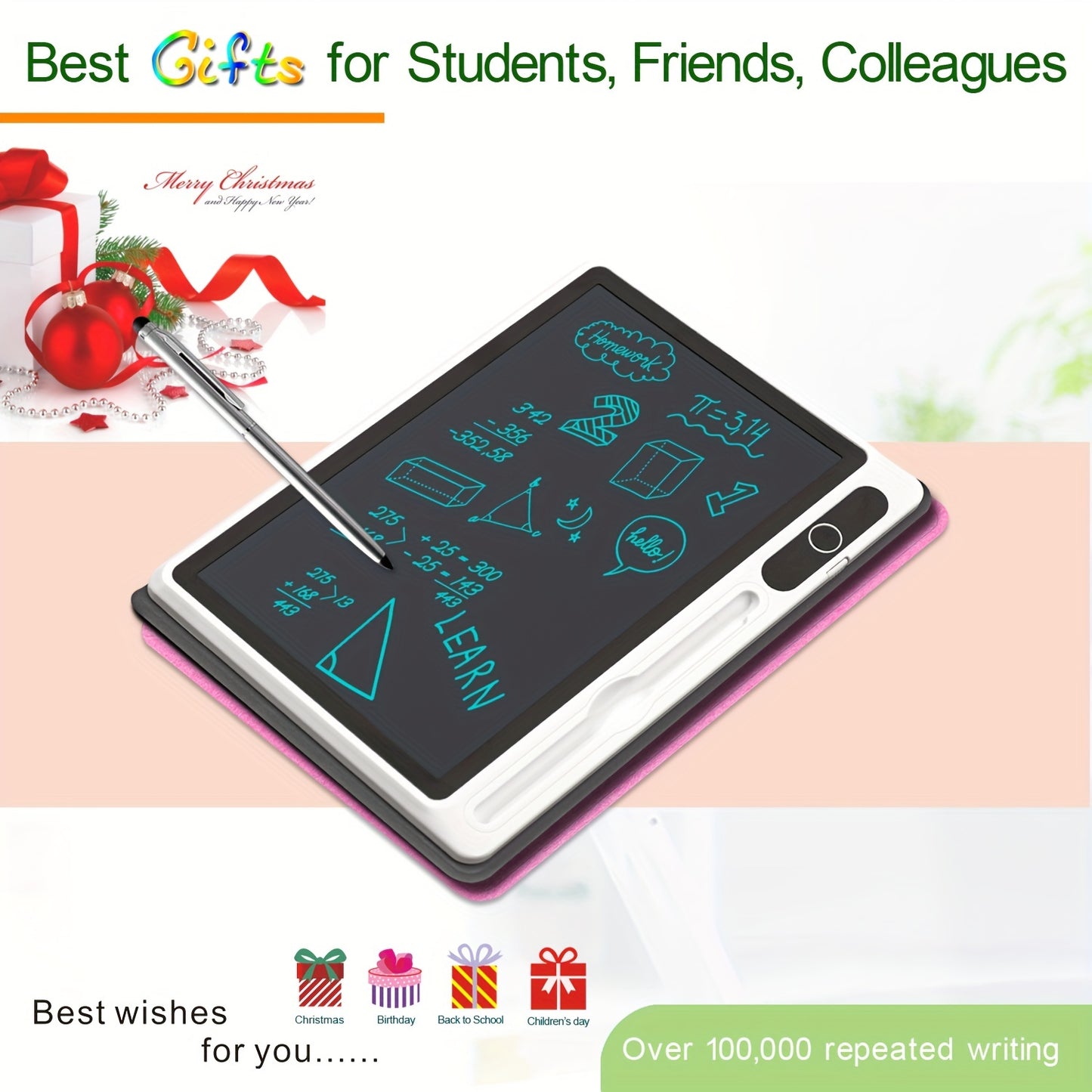 InnoreBorat LCD Notebook - Unleash Your Creativity with Digital Drawing Pad and Faux Leather Case!