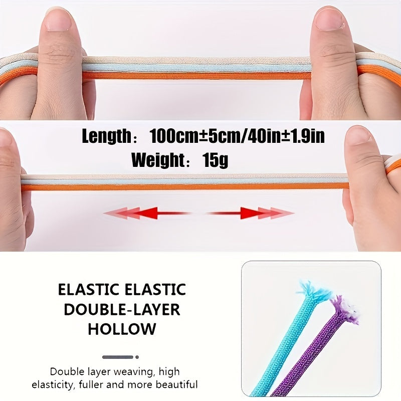 Round No-Tie Elastic Shoelaces – Stretchable Laces for Sneakers, Casual & Skate Shoes