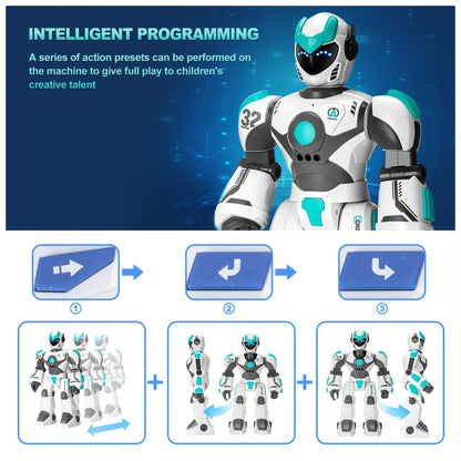 Remote Voice Control Large Robot - 2.4GHz WiFi, Programmable with Gesture Sensing, Science Story Toy, Ideal for Kids' Christmas & Halloween Gifts