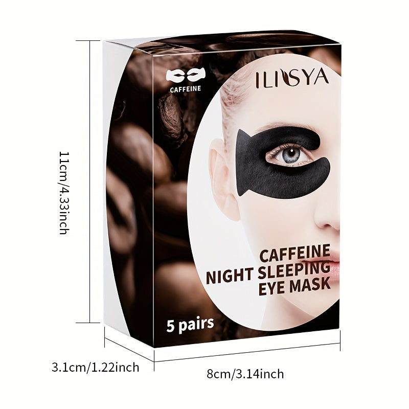 Caffeine Night Sleep Eye Mask – Niacinamide, Centella Asiatica, Pearl Extract – Anti-Wrinkle, Anti-Aging, Brightening, Firming Eye Care Mask – Hydrating and Moisturizing for Overnight Use