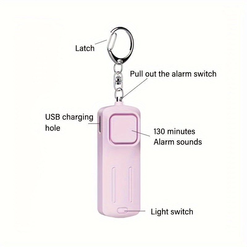 130dB Self-Defense Alarm – Anti-Wolf Women’s Security Alert Keychain, Loud Emergency Scream for Personal Safety