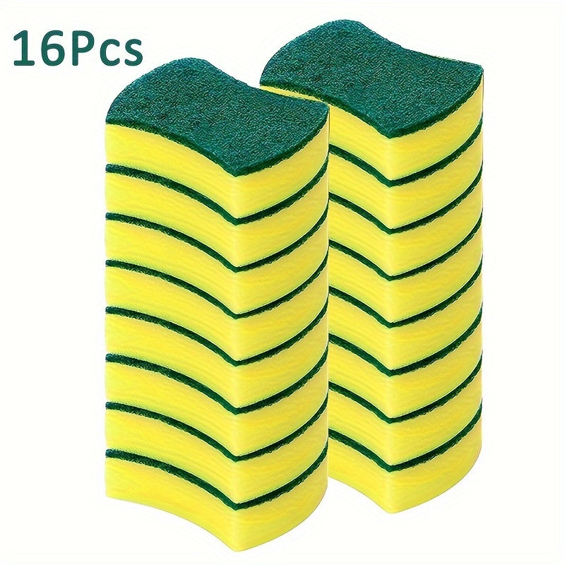 Absorbent Sponge Side 8/16/32pcs Ultra-Absorbent Double-Sided Scouring Sponges - Premium Non ...
