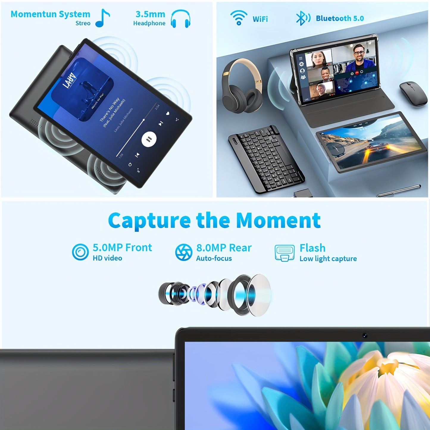 10-Inch 2-in-1 Android Tablet - 4GB RAM, 64GB ROM, Expandable to 1TB, Android 13, WiFi, Includes Keyboard, Mouse, Case and Stylus