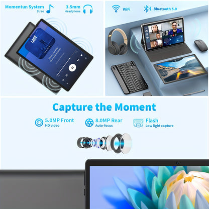 10-Inch 2-in-1 Android Tablet - 4GB RAM, 64GB ROM, Expandable to 1TB, Android 13, WiFi, Includes Keyboard, Mouse, Case and Stylus