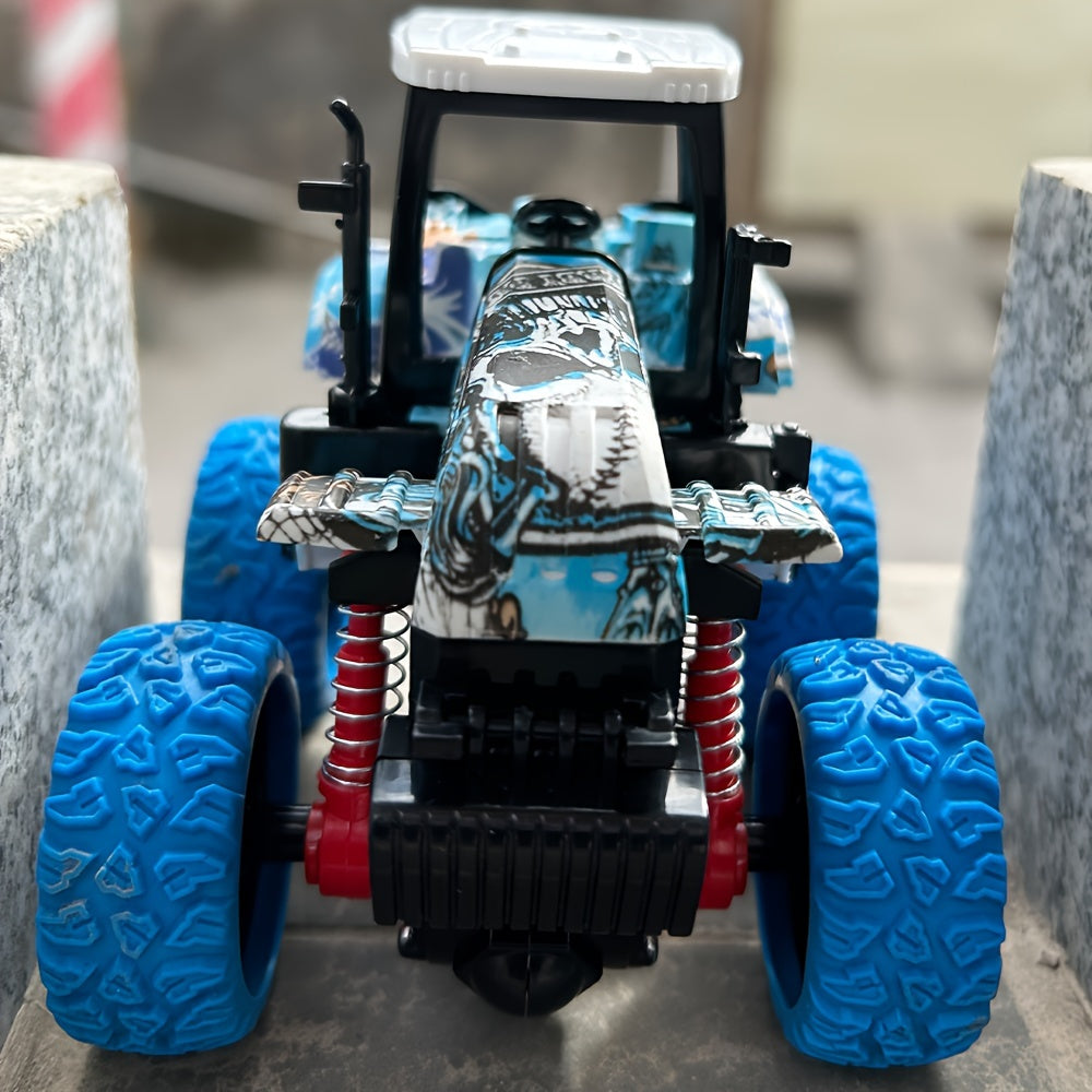 Farmer Stunt Car - Inertia Four-Wheel Drive with Shock Absorbers & Thickened Tires - 360° Rotation, Off-Road Sliding Toy Car - Ideal Halloween Gift