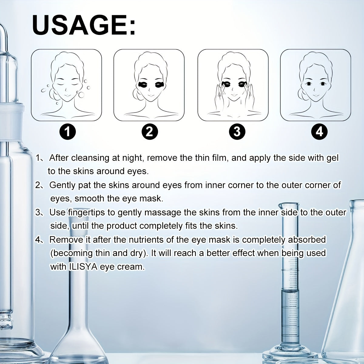 Caffeine Night Sleep Eye Mask – Niacinamide, Centella Asiatica, Pearl Extract – Anti-Wrinkle, Anti-Aging, Brightening, Firming Eye Care Mask – Hydrating and Moisturizing for Overnight Use