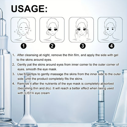 Caffeine Night Sleep Eye Mask – Niacinamide, Centella Asiatica, Pearl Extract – Anti-Wrinkle, Anti-Aging, Brightening, Firming Eye Care Mask – Hydrating and Moisturizing for Overnight Use