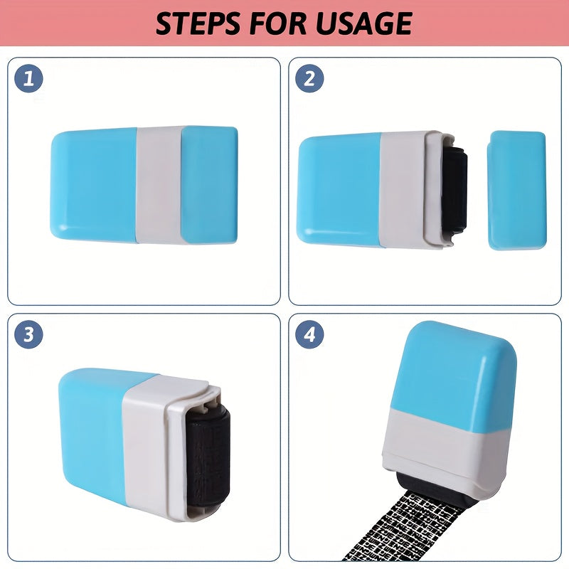 Wide Identity Theft Protection Roller Set – Safeguard Confidential Information with Anti-Theft Privacy Features – Durable Plastic for ID Blackout Security (1pc)