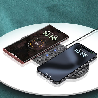 Dual Wireless Charger Pad 2 in 1 – Fast Charging Mat for iPhone 15/14/13/12/11, AirPods 3/2/Pro, Samsung Galaxy S23/S22/S21 & Note, Galaxy Buds