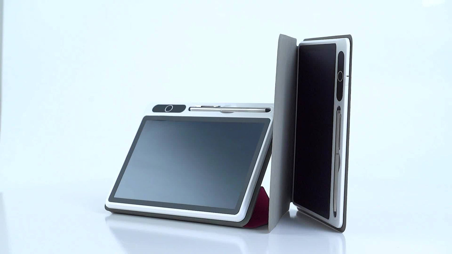 9.3in Ultra-Slim LCD Writing Tablet with Leather Protective Case - Portable Digital Handwriting Pad for Doodling, Drawing, Note-Taking - Ideal Gift for Students, Adults, School, or Office
