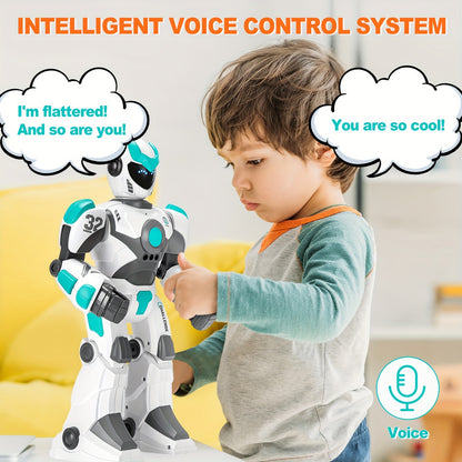 Remote Voice Control Large Robot - 2.4GHz WiFi, Programmable with Gesture Sensing, Science Story Toy, Ideal for Kids' Christmas & Halloween Gifts