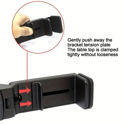 Foldable Travel Phone Stand – Airplane Seat Mount Holder, Adjustable & Rotatable, Portable, Compact, Space-Saving Design for Train, Flight, Desk