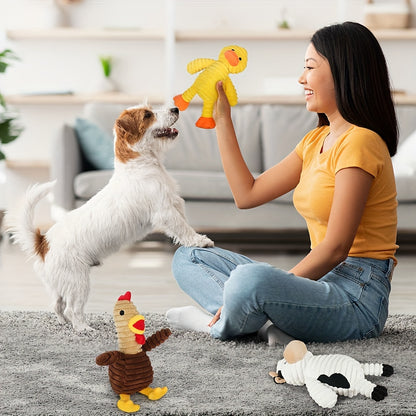 BenBen Dog Toys - Pack of 5 Plush Squeaky Toys for Small, Medium & Large Dogs, Stuffed Puppy Chew Toys, Cute Pet Gift Bundle