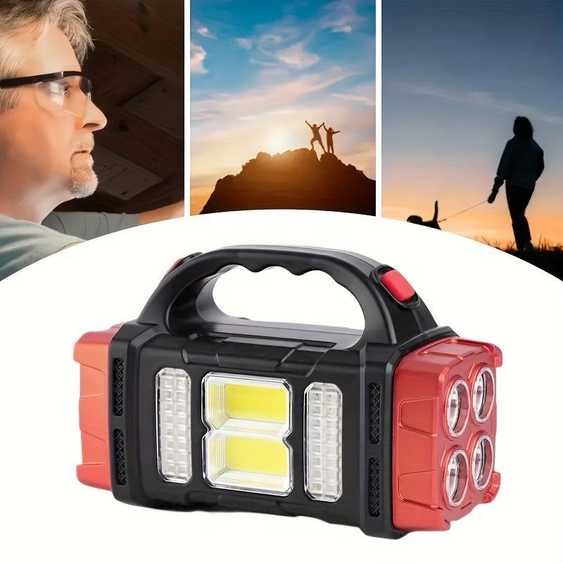 Multifunctional LED Solar Camping Light – Bright Portable Rechargeable Flashlight for Outdoor Hiking and Camping