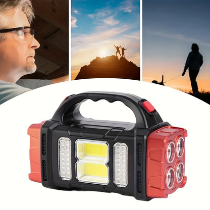 Multifunctional LED Solar Camping Light – Bright Portable Rechargeable Flashlight for Outdoor Hiking and Camping
