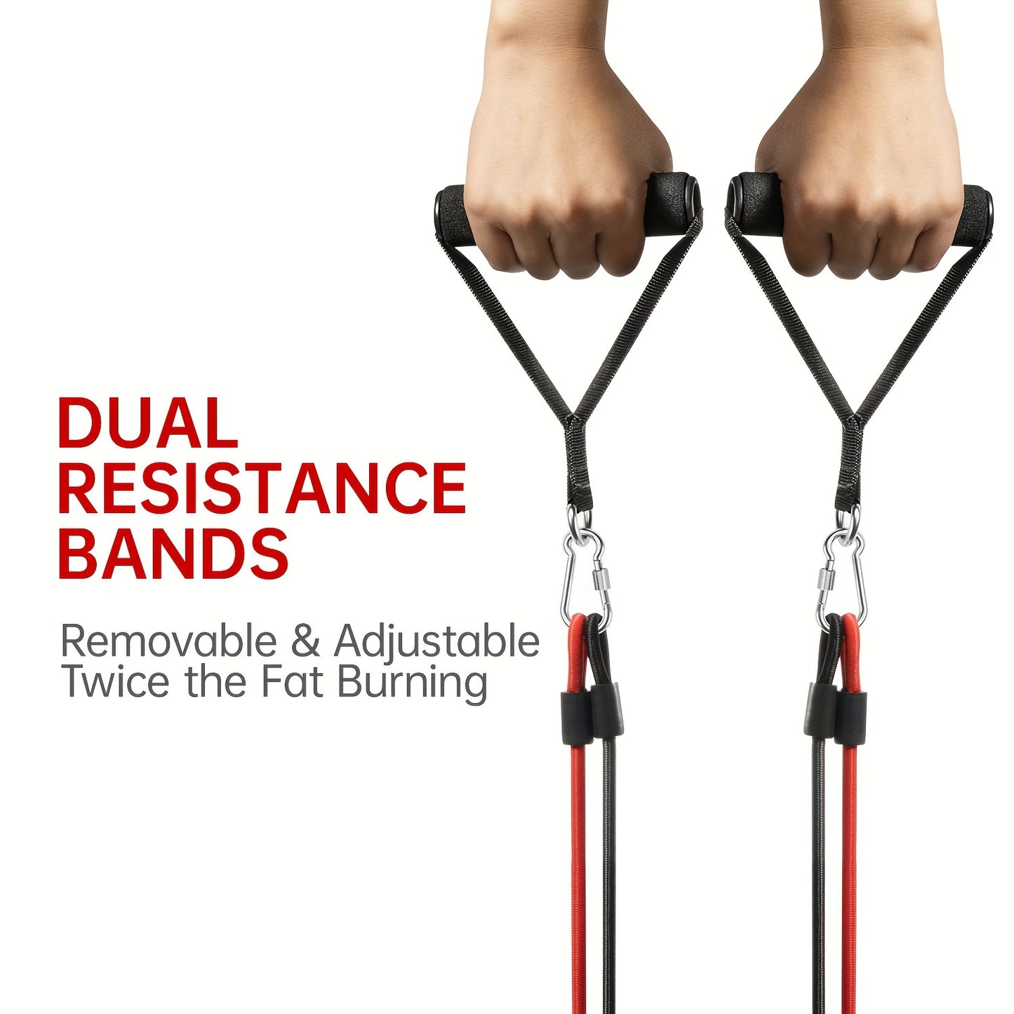 300 LBS Capacity Mini Twist Stepper – Dual Resistance Bands, Full Body Cardio Workout for Home Exercise