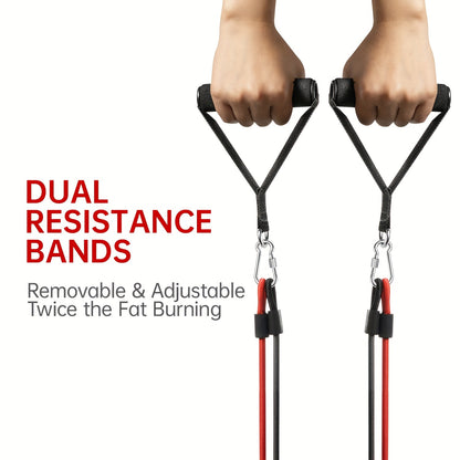 300 LBS Capacity Mini Twist Stepper – Dual Resistance Bands, Full Body Cardio Workout for Home Exercise