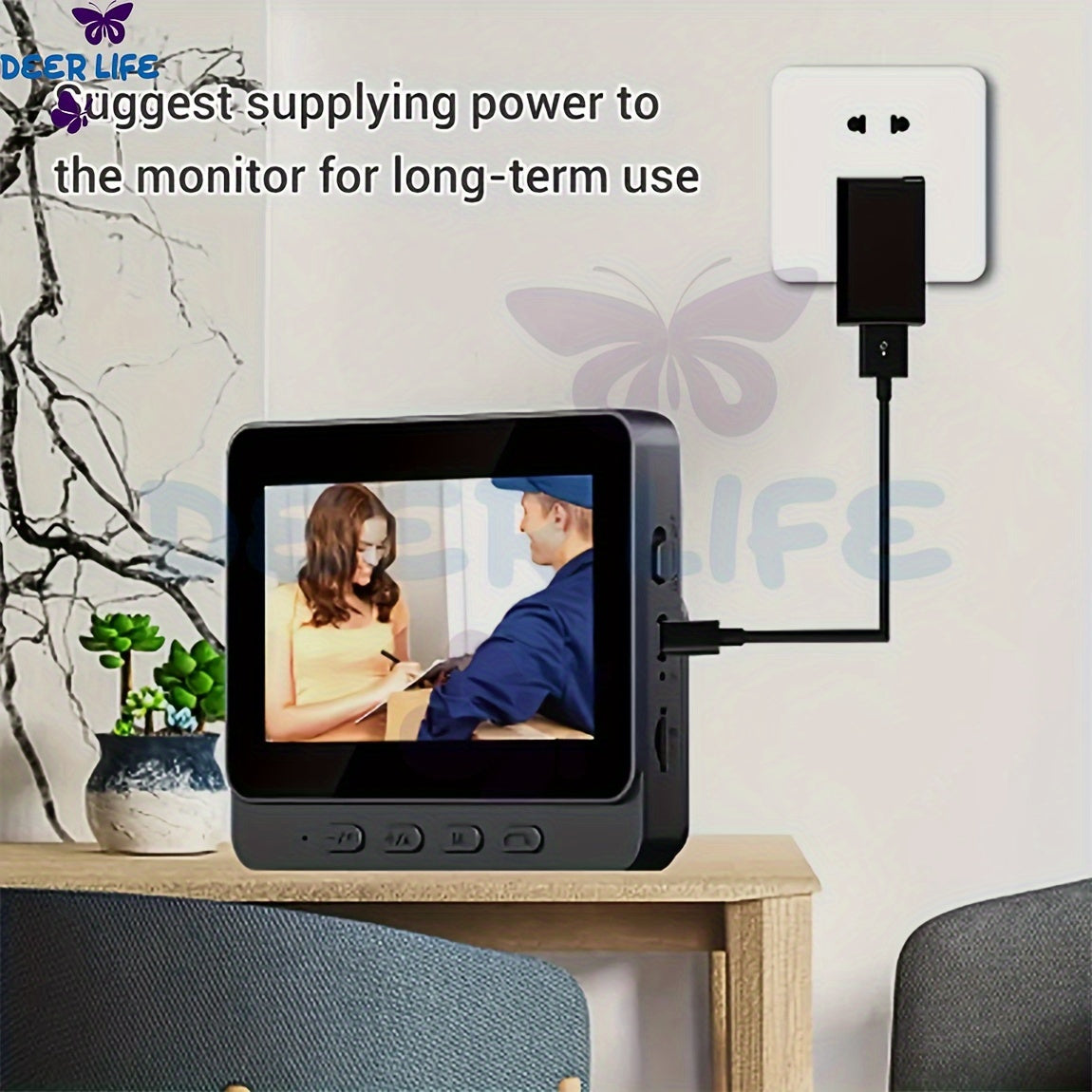 X8 Intelligent Wireless Doorbell - Waterproof Wi-Fi Video Doorbell with Night Vision, Two-Way Audio, Camera, Voice Converter, and Photo/Video Features