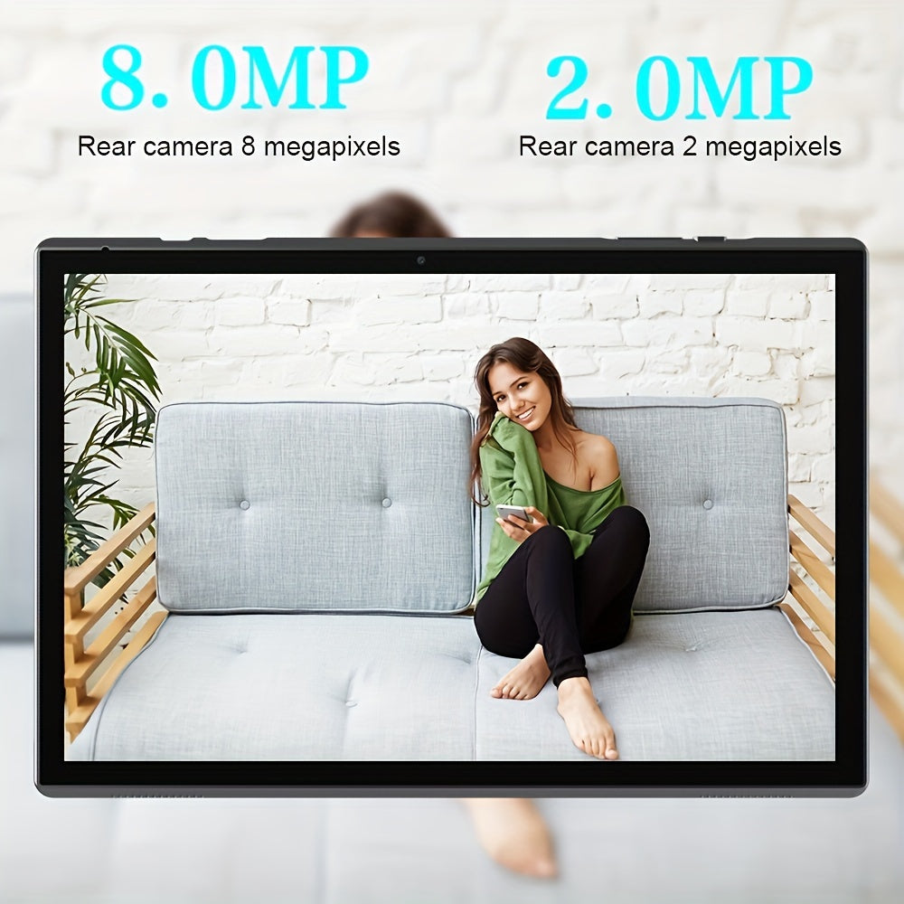 PEICHENG 2024 New 10 Inch Android 14 Tablet - 2GB+4GB RAM, 32GB ROM + 1TB Expandable, RK3326S Quad-Core, Dual-Band 2.4G/5G WiFi, GMS Certified IPS Touch Screen