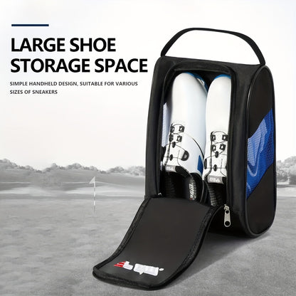 Compact Mini Golf Shoe Storage Bag - Lightweight, Breathable and Water-Resistant Nylon - Portable Design for On-the-Go Golfers