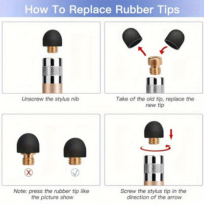 20 Pack Hollow Pens with Replacement Tips - 10 Large and 10 Small, Includes Rubber Tips