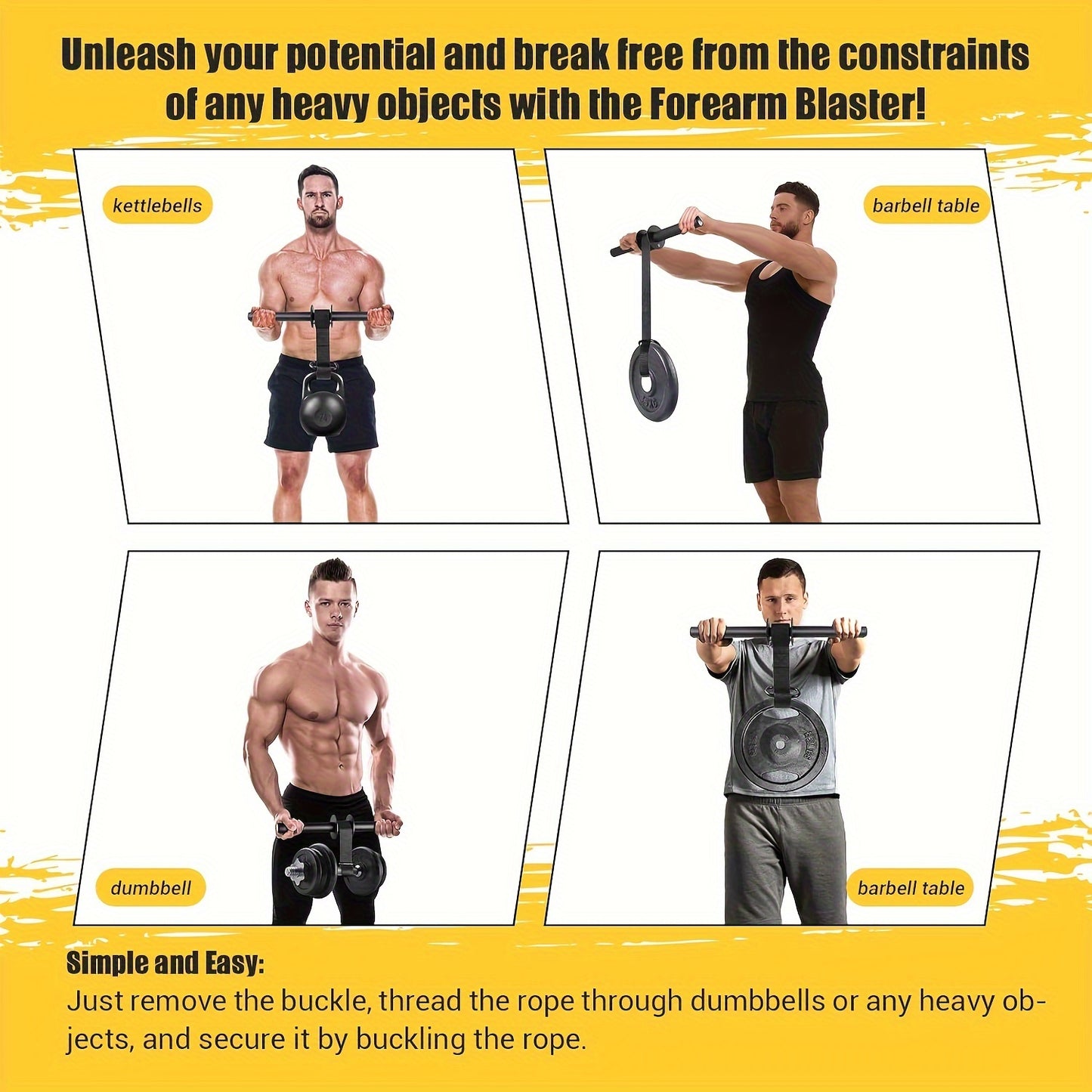 Ultra-Strong Forearm and Wrist Strengthener – Durable Nylon Webbing, Quick Locking Mechanism, Anti-Slip Grip Handles for Enhanced Training