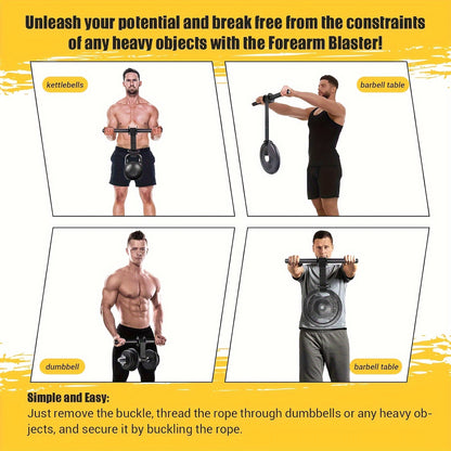 Ultra-Strong Forearm and Wrist Strengthener – Durable Nylon Webbing, Quick Locking Mechanism, Anti-Slip Grip Handles for Enhanced Training