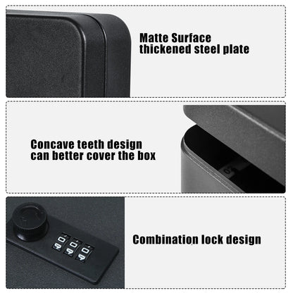 Security Car Combination Lock – Wall-Mounted Metal Storage Cabinet & Key Safe Box, Lockable Password Organizer for Home & Office