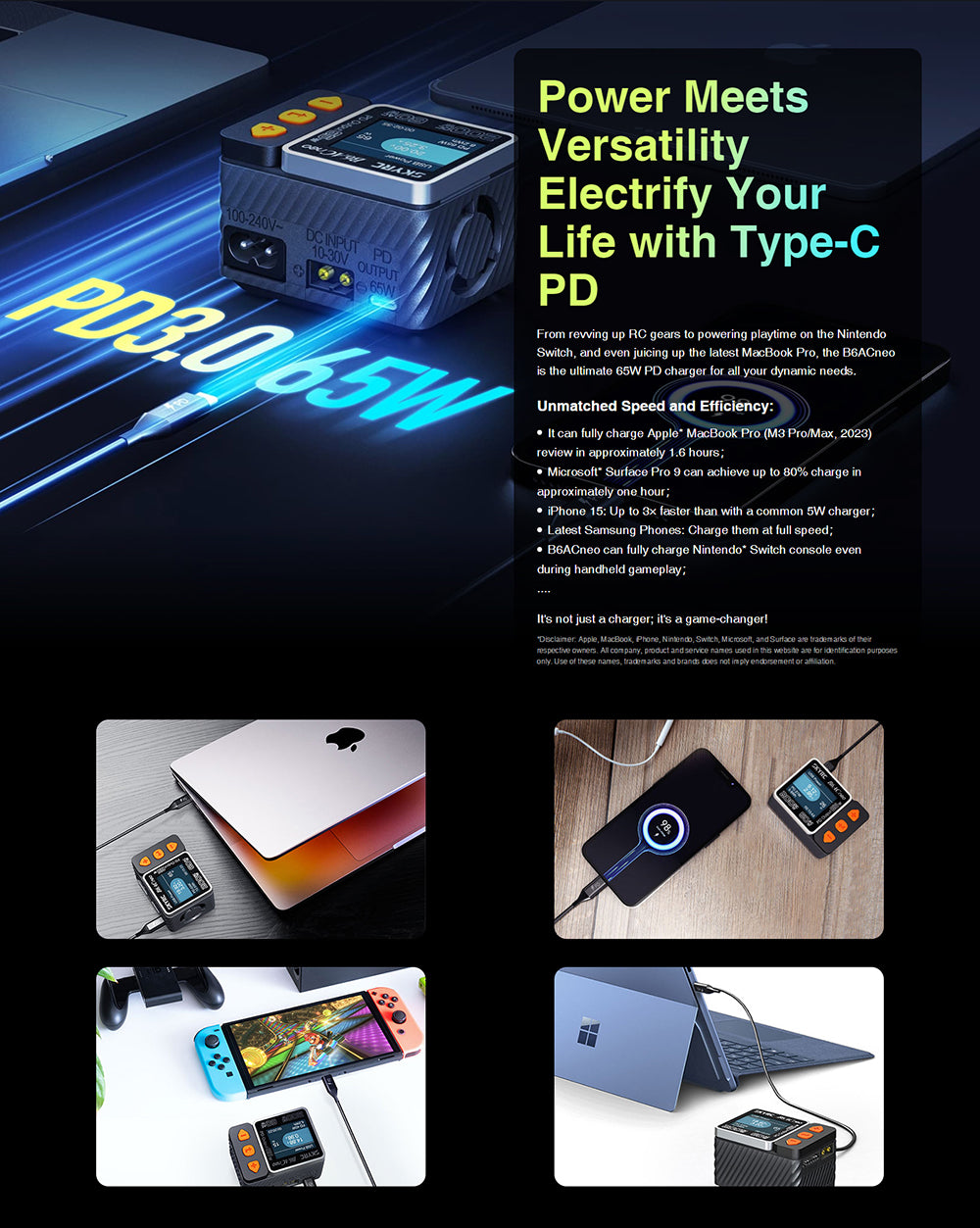 SKYRC B6ACneo Balance Charger - 200W DC, 60W AC, 10A Smart Battery Charger for LiPo LiFe LiIon LiHV NiMH NiCd Pb