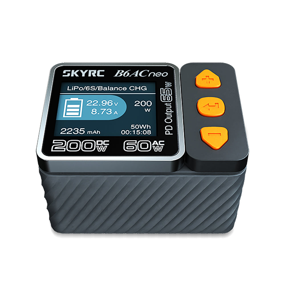 SKYRC B6ACneo Balance Charger - 200W DC, 60W AC, 10A Smart Battery Charger for LiPo LiFe LiIon LiHV NiMH NiCd Pb