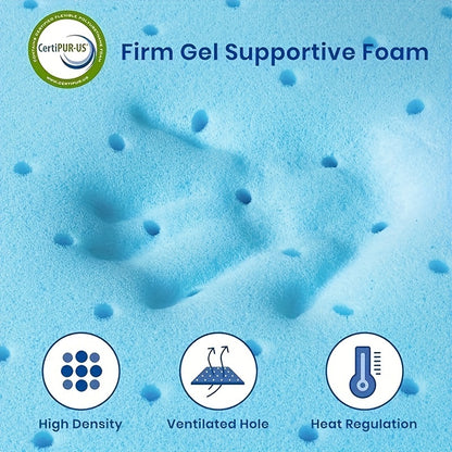 Maxzzz 4 Inch Plush Queen/King Mattress Topper - Gel Memory Foam for Ultimate Comfort & Support - CertiPUR-US Certified, Firm, Pressure Relieving, Breathable, Cooling Sleep Experience