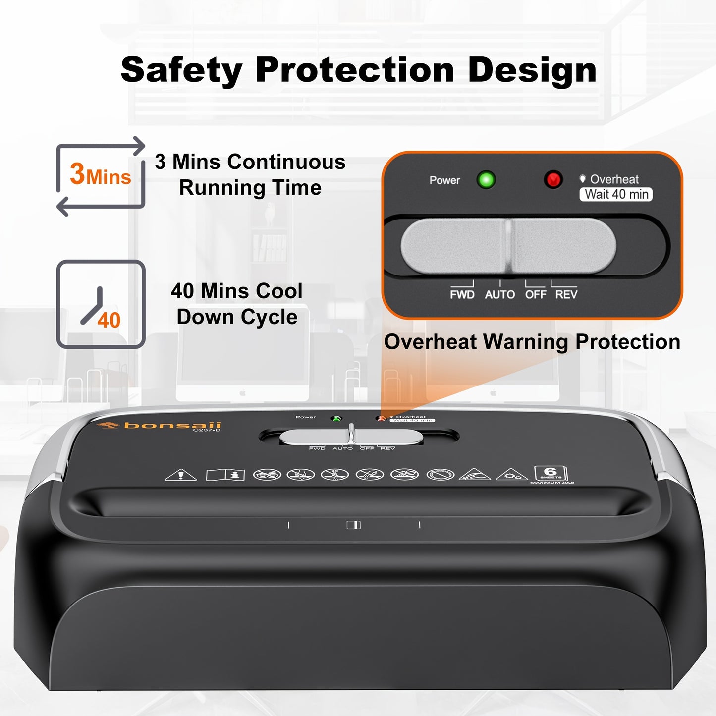 6 Sheet Compact Cross-Cut Paper Shredder – Destroys Credit Cards, Documents, Mail, Staples & Clips – 3.4-Gallon Wastebasket for Home Office