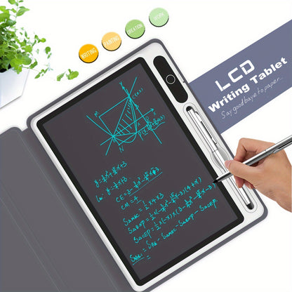 9.3in Ultra-Slim LCD Writing Tablet with Leather Protective Case - Portable Digital Handwriting Pad for Doodling, Drawing, Note-Taking - Ideal Gift for Students, Adults, School, or Office