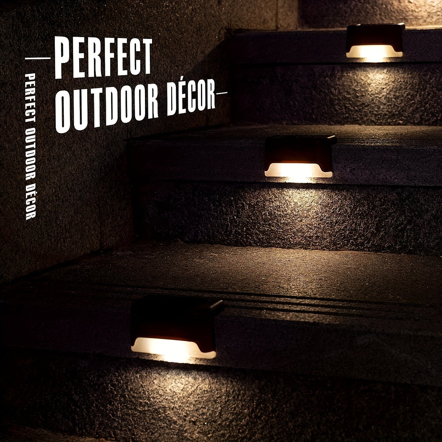 4/16pcs Solar Powered Outdoor Garden Lights - Landscape Lighting Waterproof And, Led Solar Lights For Household Garden Arrangement, Stairs, Deck, Fence, Patio, Wall, Rail Decoration - Energy Efficient, Auto-On/Off, Durable, E