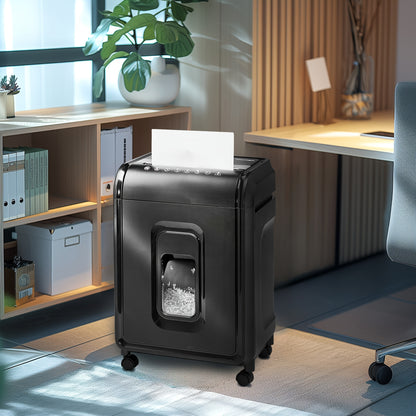 5.7-Gallon Heavy-Duty Cross-Cut Shredder – 12-Sheet Capacity, P-4 Security, Multi-Mode for Paper, Cards, CDs, Staples – Anti-Jam, Easy-Empty Bin