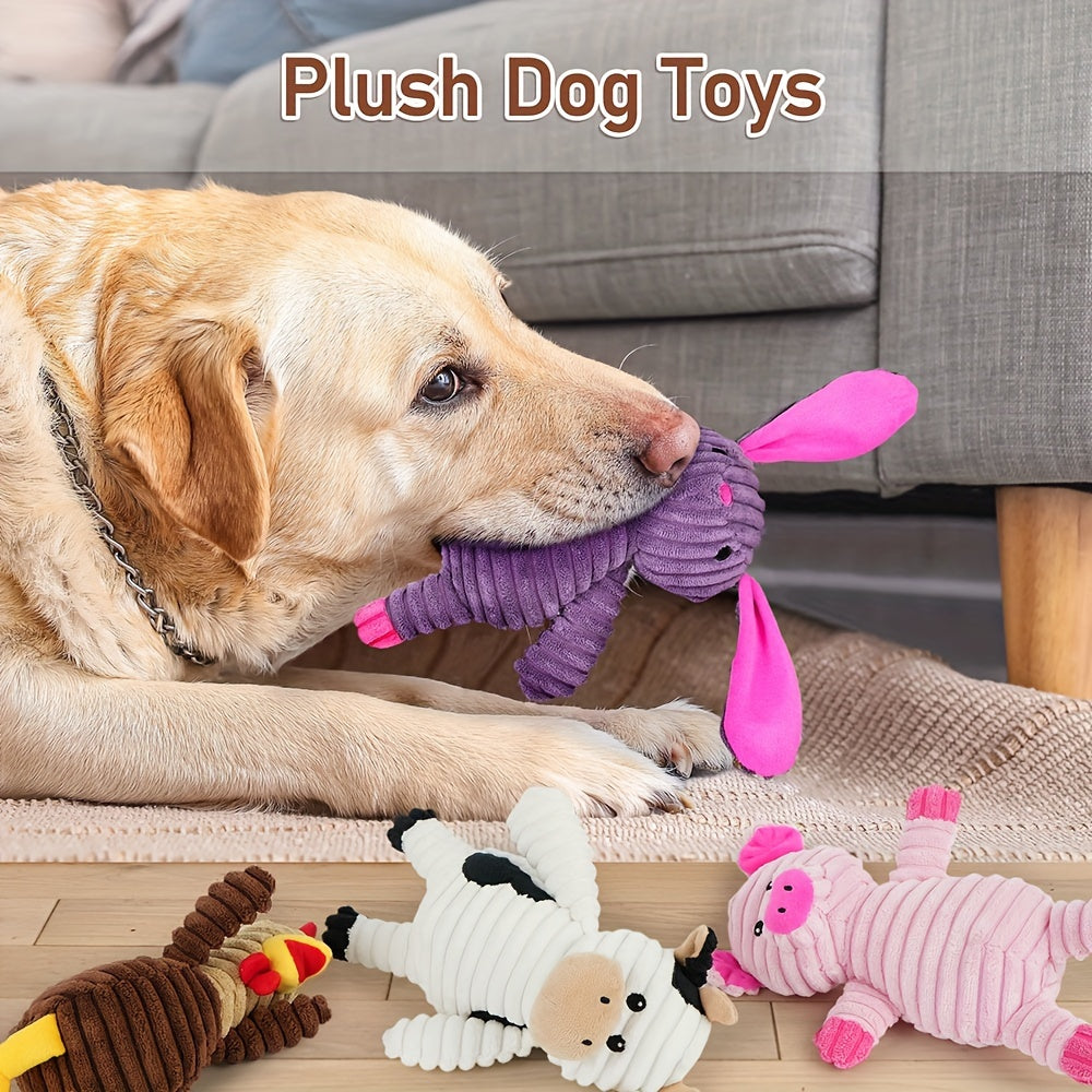 BenBen Dog Toys - Pack of 5 Plush Squeaky Toys for Small, Medium & Large Dogs, Stuffed Puppy Chew Toys, Cute Pet Gift Bundle