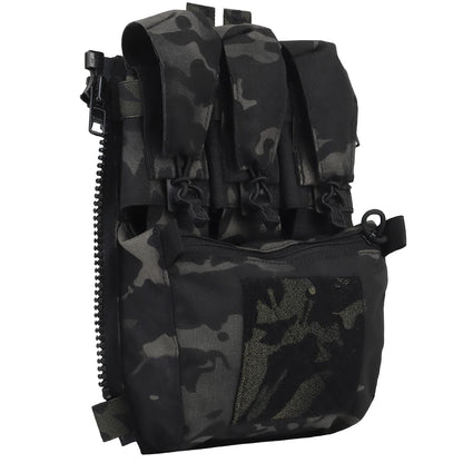 Assault Adapt Banger Back Panel Zip-On Rear Pack – Tactical Vest FCPC V5 Plate Carrier Accessories Bag with GP Pouch & Multitools Pocket