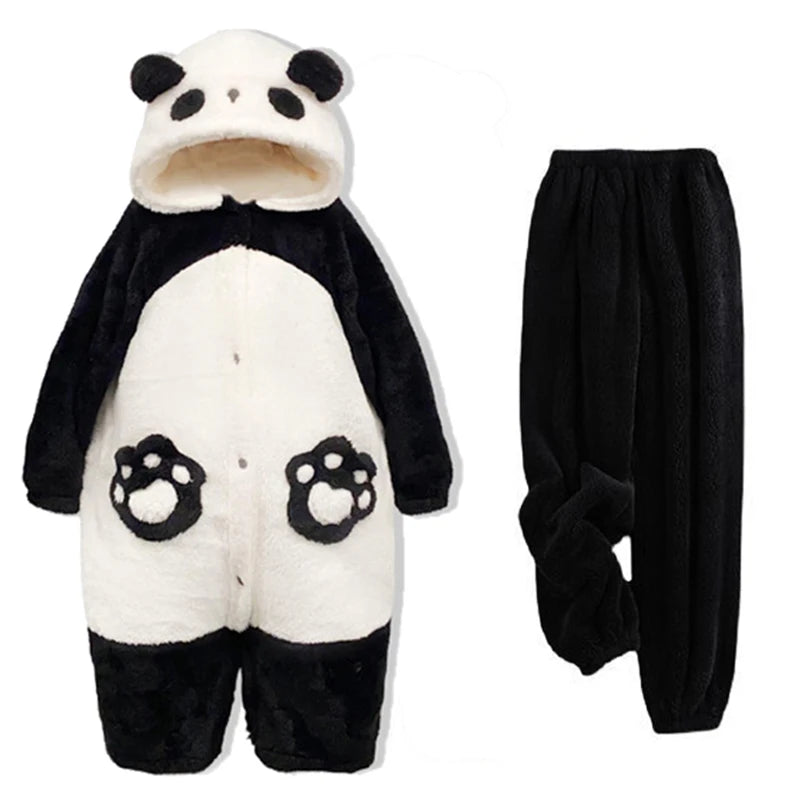 Winter Unisex Panda Robe Costume – Kigurumi Onesie, Unicorn Cosplay Pa ...