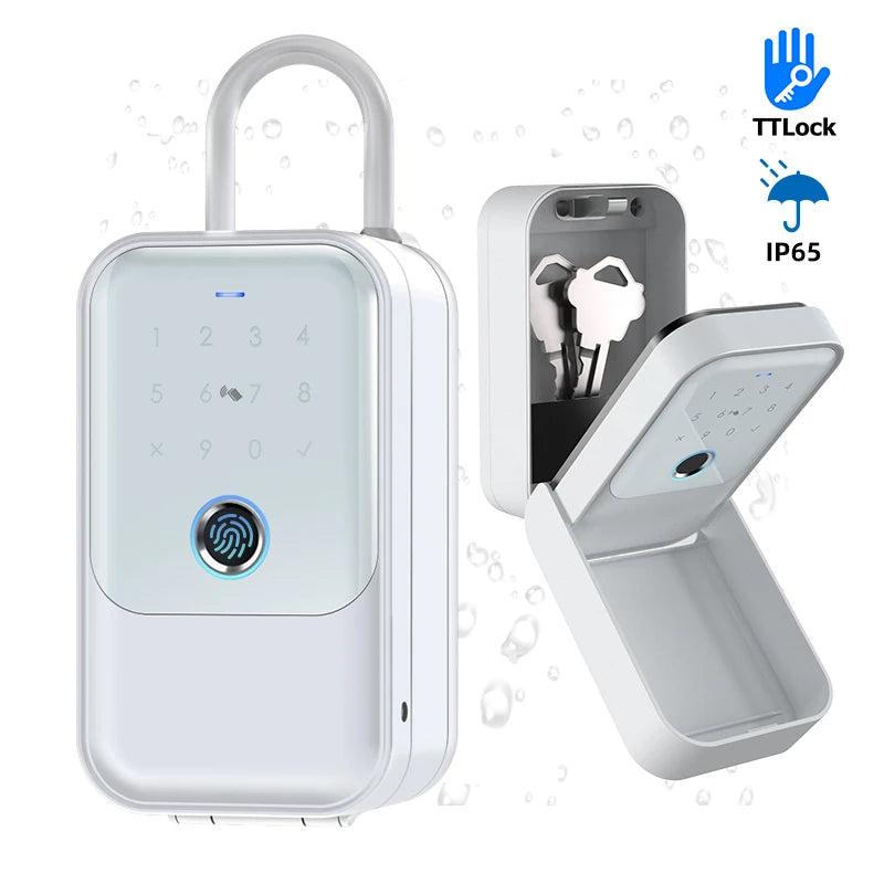 YRHAND TTlock Smart Password Fingerprint Lock Box – Digital Card & Tuya-Compatible Portable IP66 Security for Smart Homes