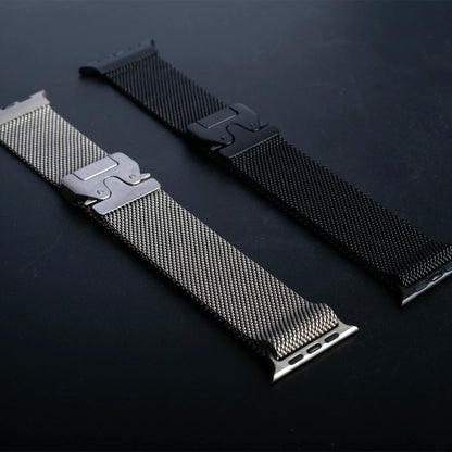 100% Titanium Milanese Loop Band for Apple Watch Ultra 2/1, Series 10–6, SE – iWatch Strap for 45mm 46mm 49mm Models