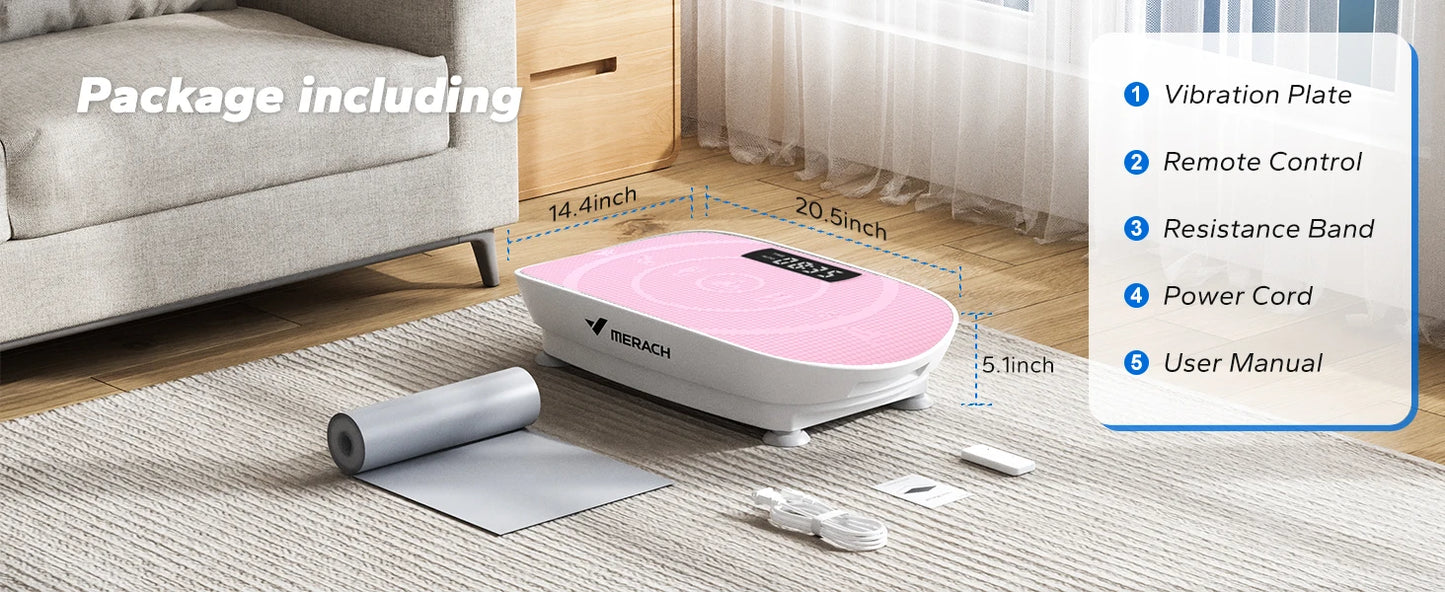 MERACH Vibration Plate Exercise Machine — Whole Body Fitness Platform for Weight Loss & Body Shaping
