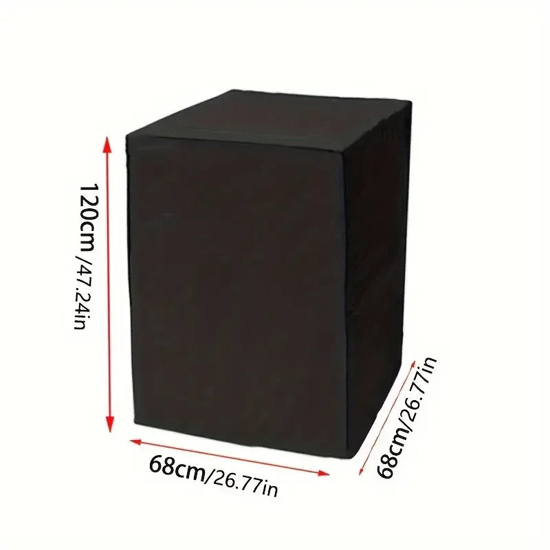 Outdoor Stackable Chair Dust Cover – Waterproof Black Furniture Protection Bag