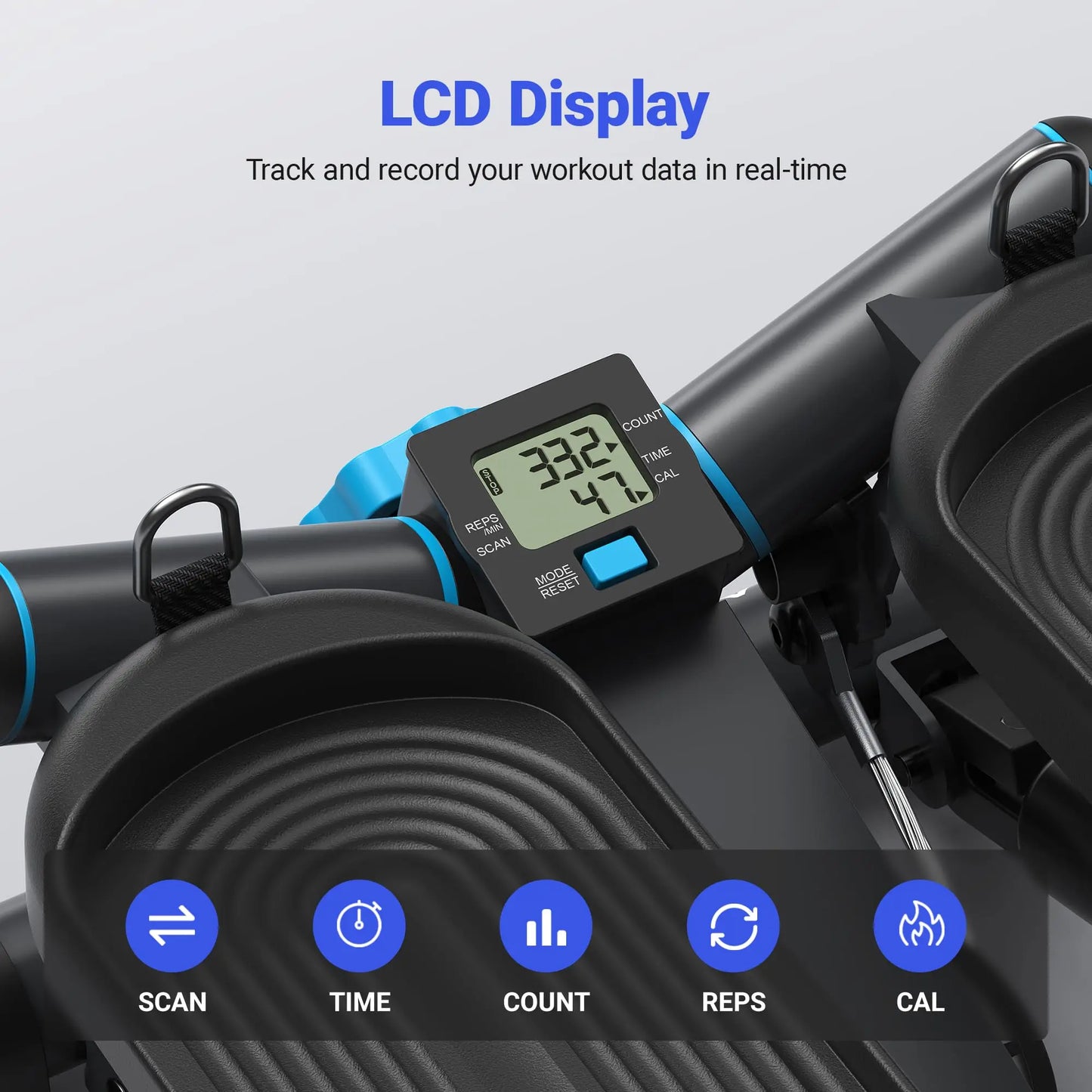 MERACH Mini Stepper with Resistance Bands — 330lbs Capacity Fitness Stepper for Home Exercise & Twisting Workouts