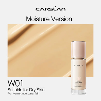 CARSLAN Long-Lasting Moisture Matte Liquid Foundation – Full Coverage Concealer, Whitening & Oil Control Face Base Makeup