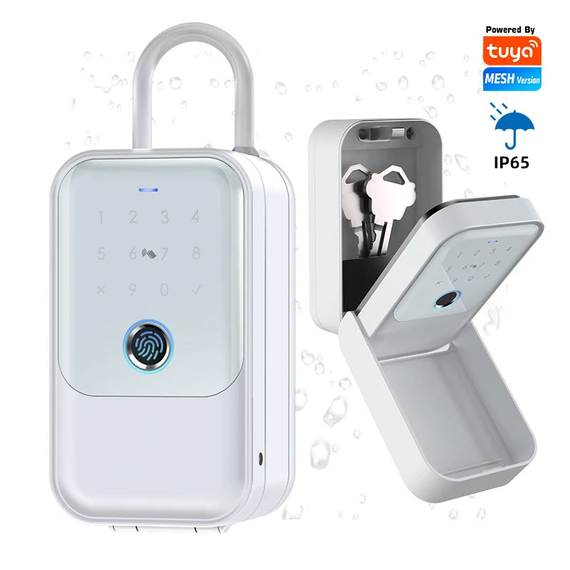 YRHAND TTlock Smart Password Fingerprint Lock Box – Digital Card & Tuya-Compatible Portable IP66 Security for Smart Homes
