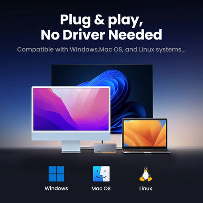 UGREEN 40Gbps NVMe SSD Enclosure – M.2 to USB4.0 Adapter with Built-in Cooling Aluminum Case