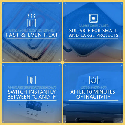 HTVRONT 15x15" Auto Heat Press Machine – 1500W for DIY Iron-On HTV Vinyl & Sublimation on T-Shirts, Bags, Hats, Fabrics