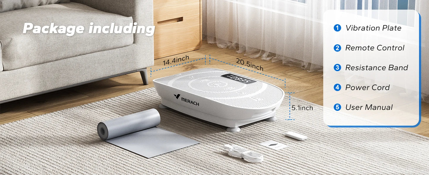 MERACH Vibration Plate Exercise Machine — Whole Body Fitness Platform for Weight Loss & Body Shaping