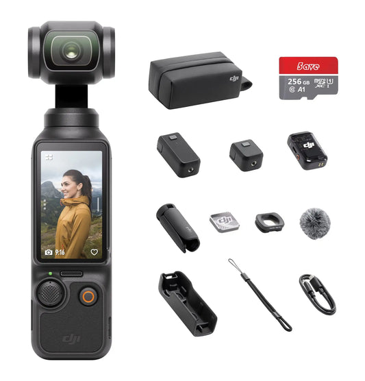 DJI Osmo Pocket 3 Creator Combo – 4K Handheld Camera with 3-Axis Gimbal & Original Warranty, Instant Shipping