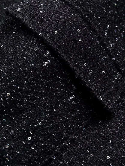 Nlzgmsj Women's Shiny Sequin Jacket – Y2K Gold Stand Collar Long Sleeve Short Coat, Autumn/Winter High Streetwear